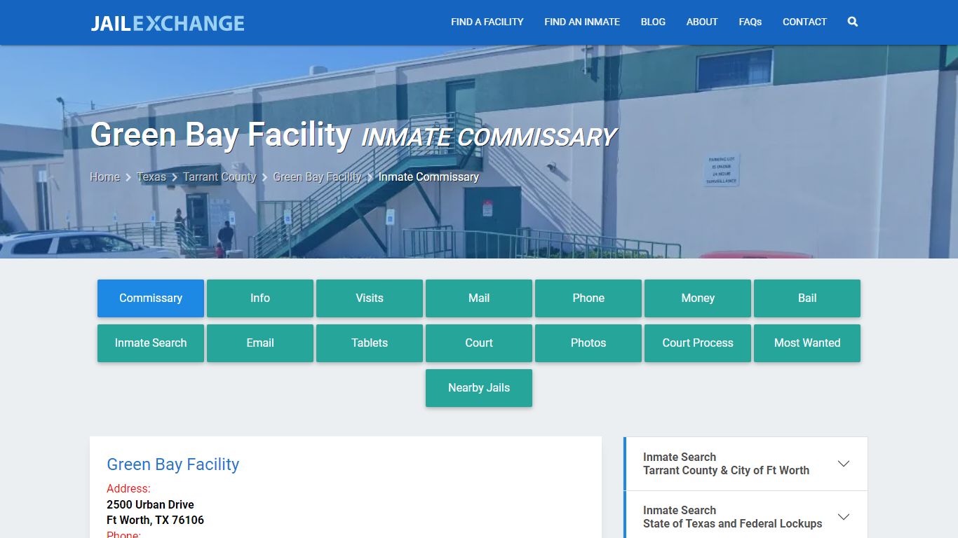 Inmate Commissary, Care Packs - Green Bay Facility, TX - Jail Exchange